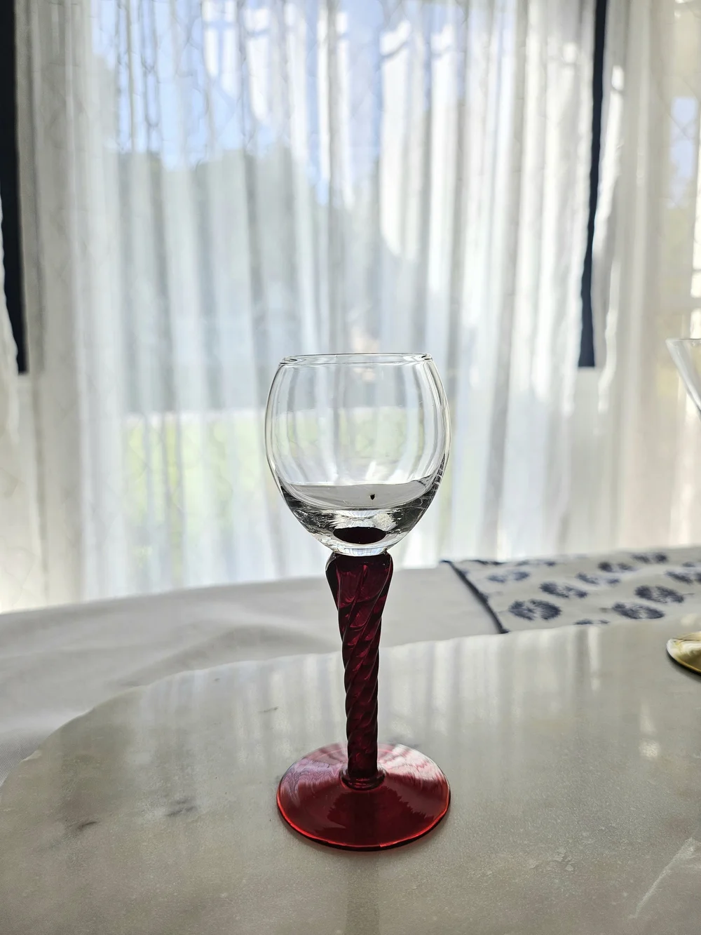 VTG The Bombay Company Colorful Twisted Spiral Stem Cordial Glasses Set of 5